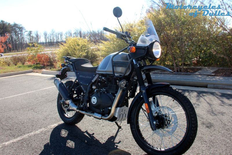 2023 Royal Enfield Himalayan in a Gravel Grey exterior color. Motorcycles of Dulles 571.934.4450 motorcyclesofdulles.com 