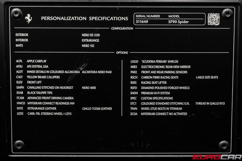 2024 Ferrari SF90 Spider *CARBON RACING SEATS * FULL PPF*Image 14