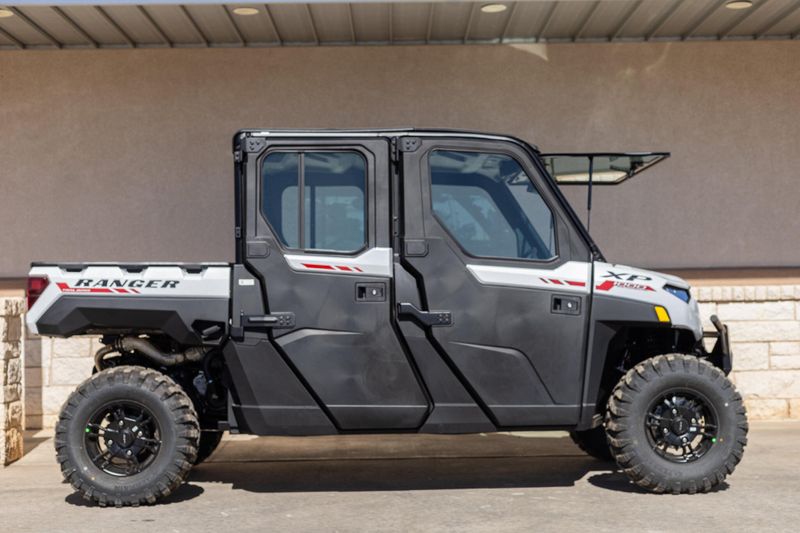 2025 Polaris RANGER CREW XP 1000 NORTHSTAR TRAIL BOSS EDITION CRYSTAL WHITE WITH PERFORMANCE RED ACCENTSImage 2