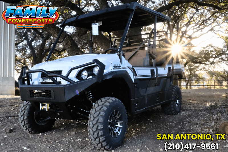 2025 Kawasaki MULE PROFXT 1000  PLATINUM RANCH EDITION METALLIC STARDUST WHITEImage 1