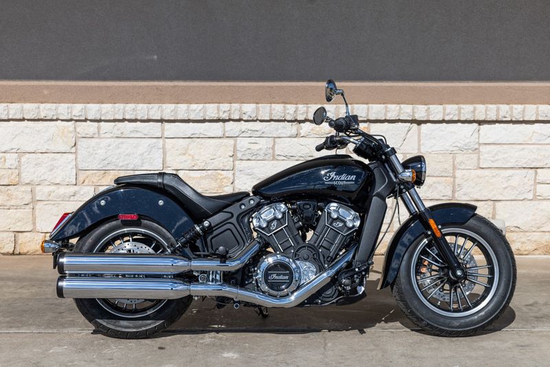 2023 INDIAN MOTORCYCLE SCOUT BLACK METALLIC 49ST in a BLACK exterior color. Family PowerSports (877) 886-1997 familypowersports.com 