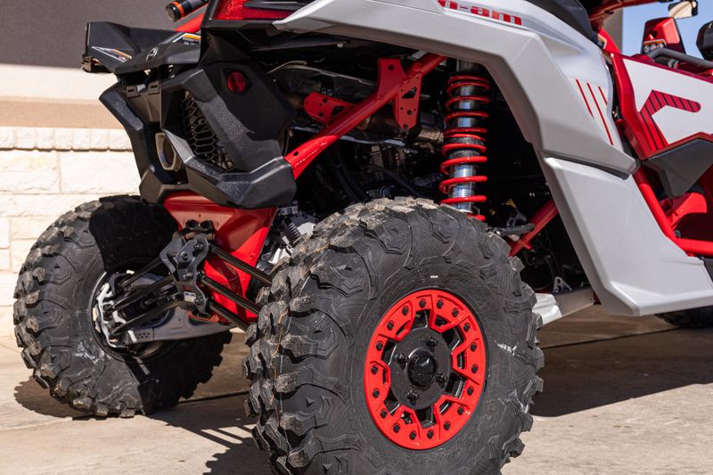 2025 Can-Am MAVERICK X3 MAX X RS TURBO RR WITH SMARTSHOX FIERY RED AND HYPER SILVERImage 13