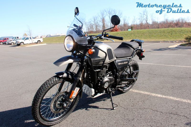 2023 Royal Enfield Himalayan in a Gravel Grey exterior color. Motorcycles of Dulles 571.934.4450 motorcyclesofdulles.com 