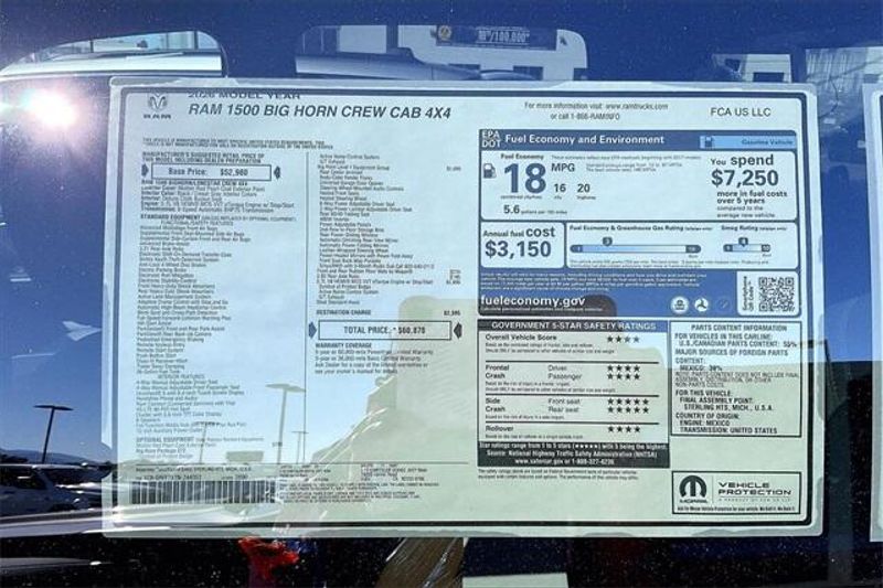 New 2026 RAM 1500 Big Horn Crew Cab 4x4 5