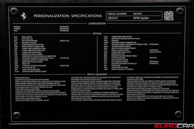 Used 2024 Ferrari SF90 Spider *TAILOR MADE * CARBON RACING SEATS * FULL PPF*Image 15