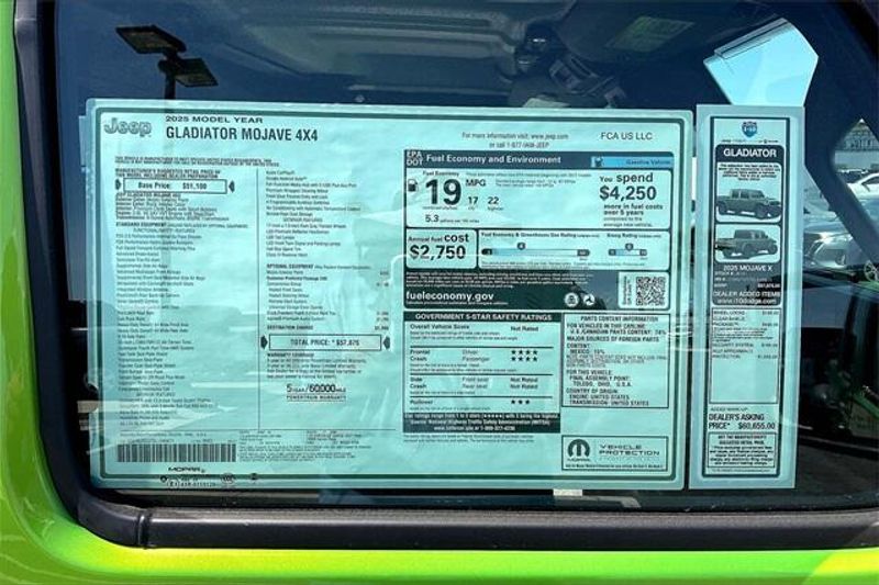 New 2025 Jeep Gladiator Mojave 4x4Image 16