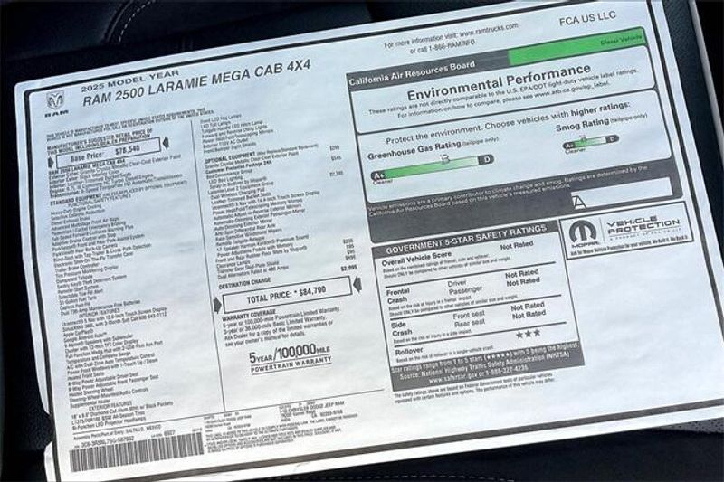 2025 RAM 2500 Laramie Mega Cab 4x4 6