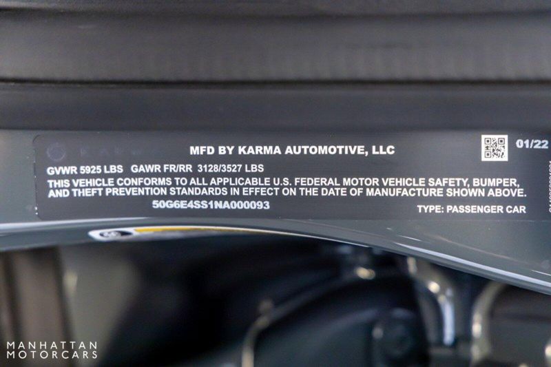 2022 Karma GS-6 Sport in a Pacifico Grey with Blackout Package exterior color and Palisades Grey over Carbon fiberinterior. Lotus Manhattan 347-395-5714 lotusmanhattan.com 