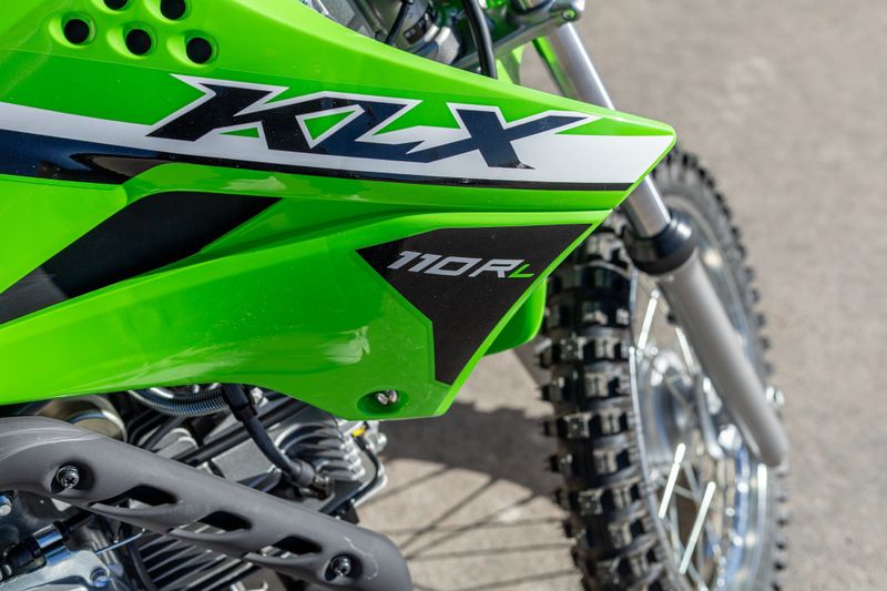 2024 KAWASAKI KLX 110R L in a GREEN exterior color. Family PowerSports (877) 886-1997 familypowersports.com 