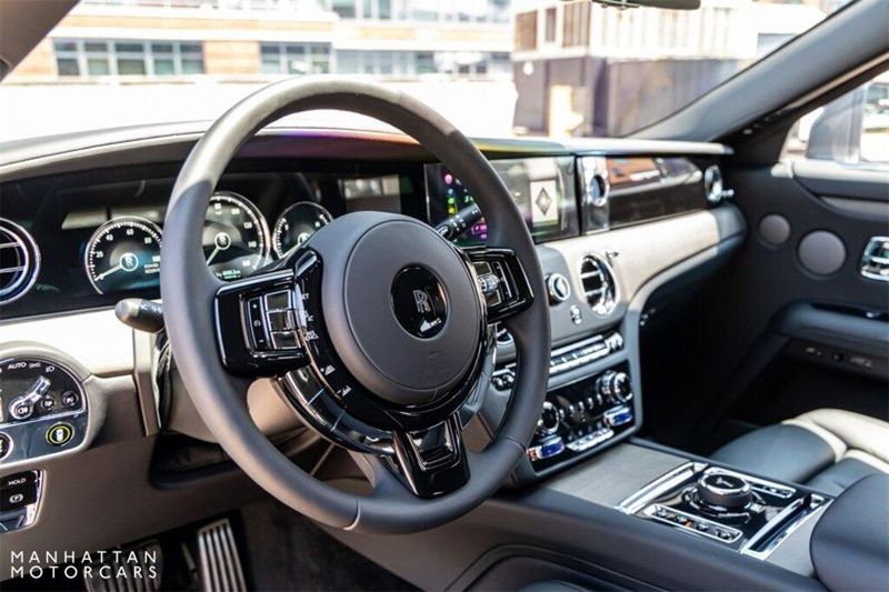 2023 Rolls-Royce Ghost Silver Badge in a Anthracite exterior color and Blackinterior. Lotus Manhattan 347-395-5714 lotusmanhattan.com 