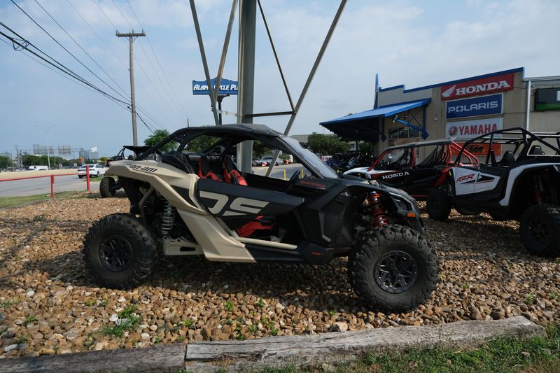 2023 Can-Am MAVERICK X3 X DS TURBO RR 64 DESERT TAN AND CARBON BLACK AND MAGMA REDImage 3