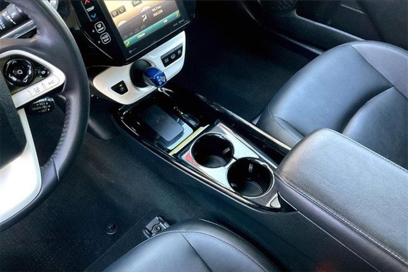 2017 Toyota Prius Prime Advanced in a Classic Silver Metallic exterior color and Blackinterior. I-10 Chrysler Dodge Jeep Ram (760) 565-5160 pixelmotiondemo.com 