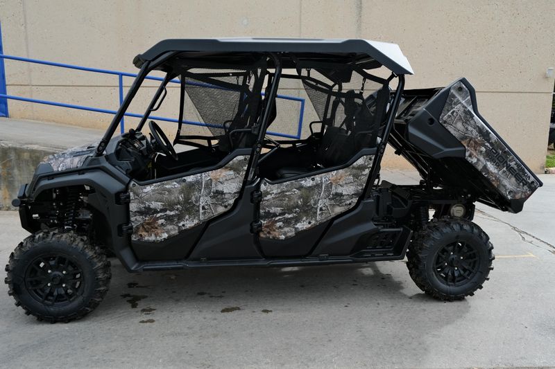 NEW 2025 HONDA PIONEER 10006 DELUXE CREW  in a TRUETIMBER ATERA CAMO exterior color. Family PowerSports (877) 886-1997 familypowersports.com 