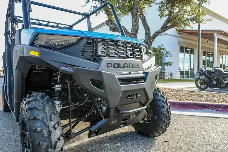 2025 POLARIS RANGER CREW SP 570 PREMIUM ZENITH BLUE in a ZENITH BLUE exterior color. Family PowerSports (877) 886-1997 familypowersports.com 