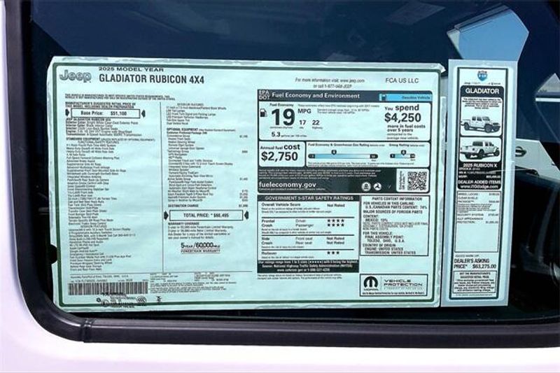 New 2025 Jeep Gladiator Rubicon 4x4Image 16