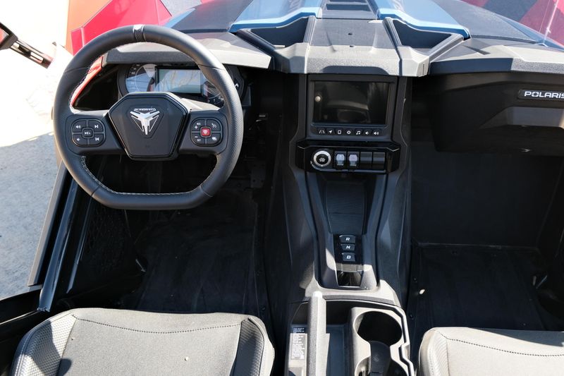 NEW 2025 POLARIS SLINGSHOT SLR AUTODRIVE  in a ROYAL RED exterior color. Family PowerSports (877) 886-1997 familypowersports.com 