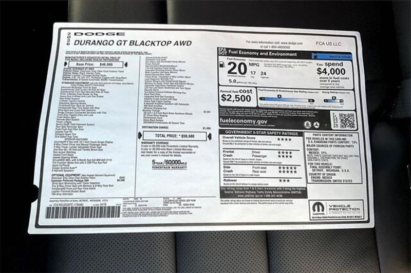 New 2026 Dodge Durango Gt Plus AwdImage 16