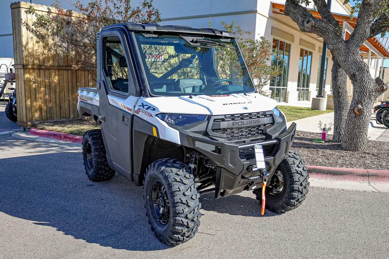 2025 Polaris RANGER XP 1000 NORTHSTAR TRAIL BOSS EDITION CRYSTAL WHITE WITH PERFORMANCE RED ACCENTSImage 1