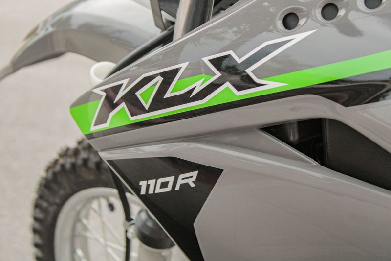 2024 KAWASAKI KLX 110R BATTLE GRAY in a GRAY exterior color. Family PowerSports (877) 886-1997 familypowersports.com 