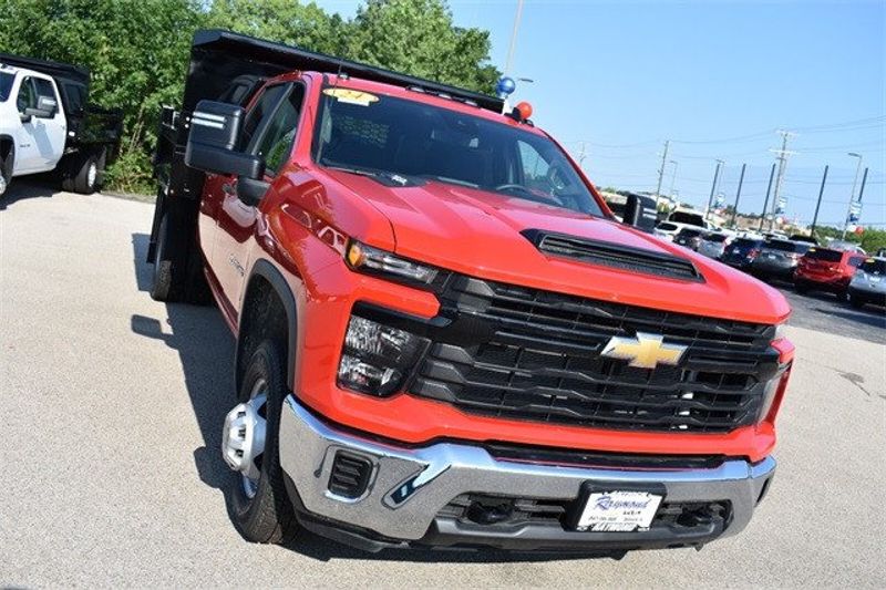 2024 Chevrolet Silverado 3500HD Work Truck in a Red exterior color and Jet Blk Clthinterior. Raymond Auto Group 888-703-9950 raymonddeals.com 