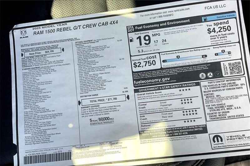 2025 RAM 1500 Rebel Crew Cab 4x4 5