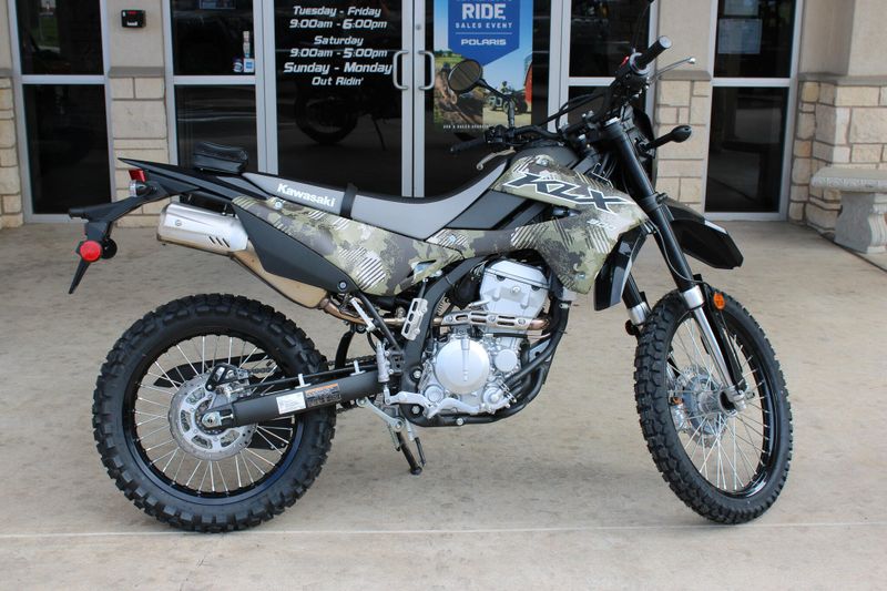 New 2026 Kawasaki KLX300 CYPHER CAMO BEIGE AND EBONY Image 1