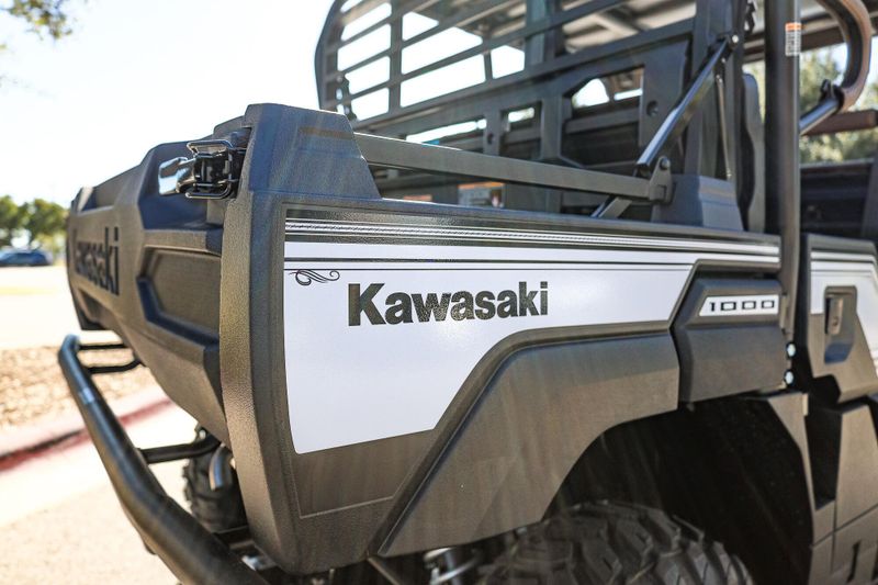 2025 KAWASAKI MULE PROFXT 1000 PLATINUM RANCH EDITION  METALLIC STARDUST WHITE in a METALLIC STARDUST WHITE exterior color. Family PowerSports (877) 886-1997 familypowersports.com 