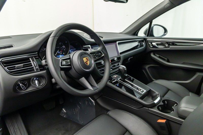 2024 Porsche Macan  in a Volcano Grey Metallic exterior color and Blackinterior. Lotus Manhattan 347-395-5714 lotusmanhattan.com 