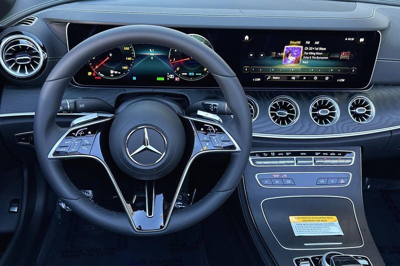 2023 Mercedes-Benz E-Class E 450 in a POLAR WHITE exterior color and Blackinterior. SHELLY AUTOMOTIVE shellyautomotive.com 