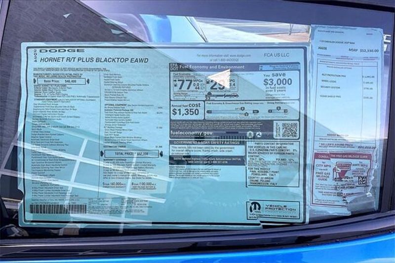 2024 Dodge Hornet R/T Plus Eawd in a Blu Bayou exterior color and Blackinterior. I-10 Chrysler Dodge Jeep Ram (760) 565-5160 pixelmotiondemo.com 