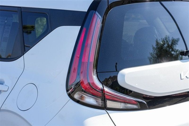 2024 Kia Soul S in a Snow White Pearl exterior color and Blackinterior. BEACH BLVD OF CARS beachblvdofcars.com 