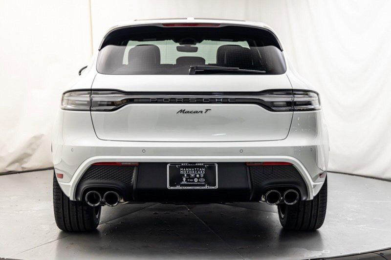 2024 Porsche Macan T in a White exterior color and Black/Bordeaux Redinterior. Lotus Manhattan 347-395-5714 lotusmanhattan.com 