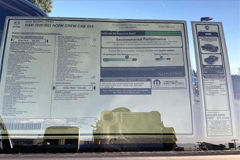 New 2026 RAM 2500 Big Horn Crew Cab 4x4 6