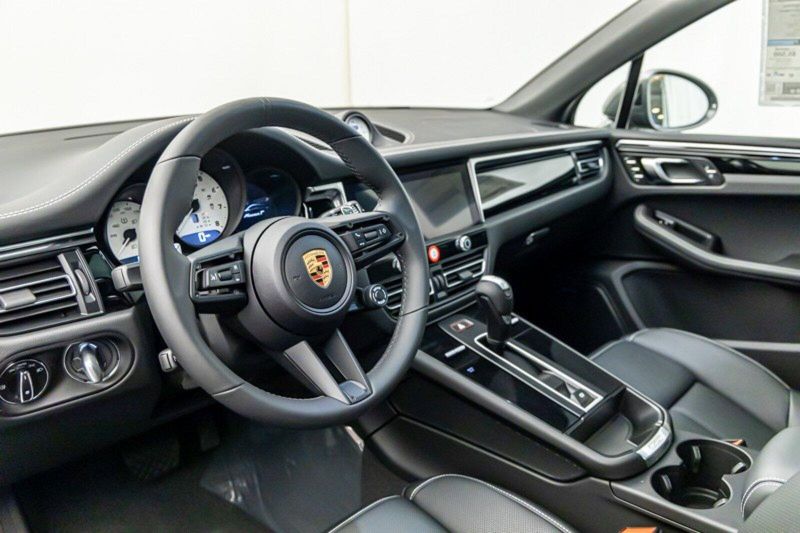 2024 Porsche Macan T in a Black exterior color and Black w/Chalk Stitchinginterior. Lotus Manhattan 347-395-5714 lotusmanhattan.com 