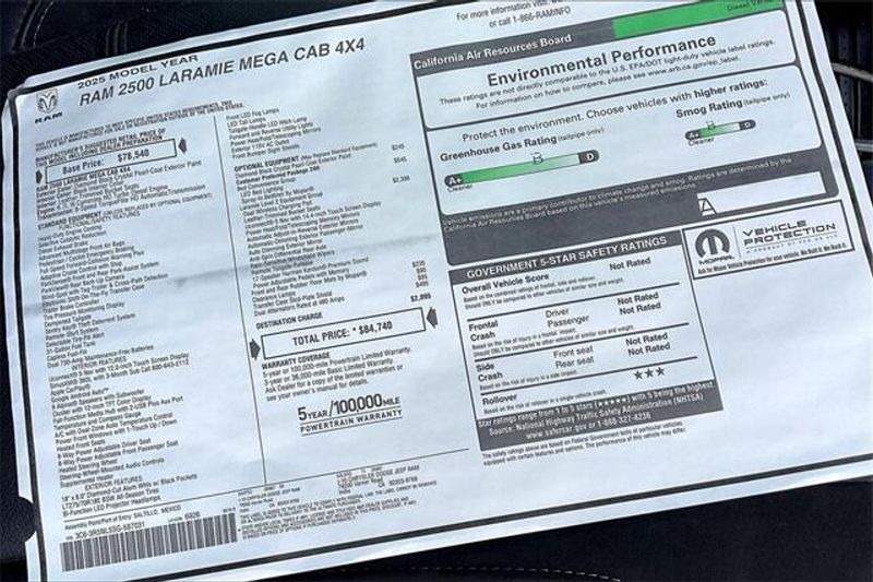New 2025 RAM 2500 Laramie Mega Cab 4x4 6