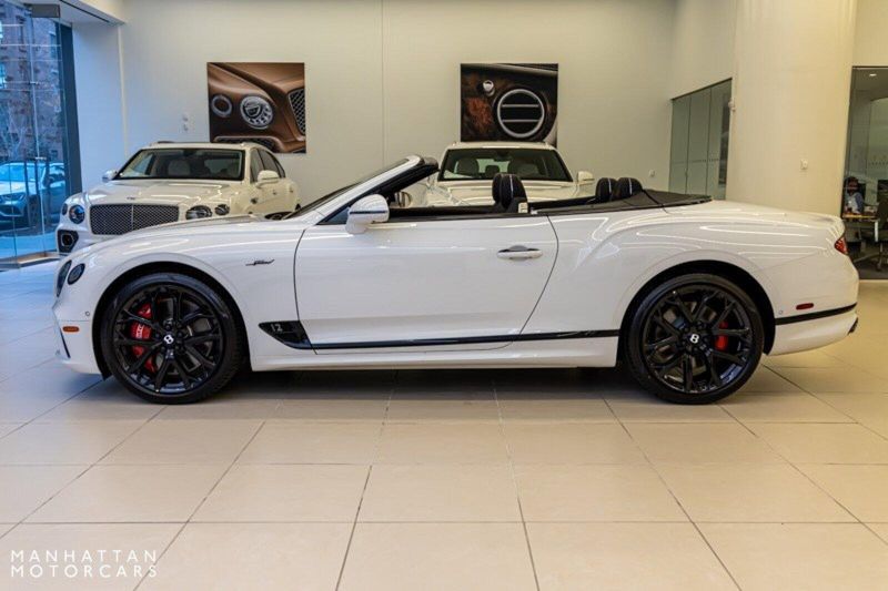 2024 Bentley Continental GT Speed Convertible in a Glacier White exterior color and Hotspur & Belugainterior. Lotus Manhattan 347-395-5714 lotusmanhattan.com 