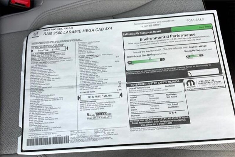 New 2025 RAM 2500 Laramie Mega Cab 4x4 6