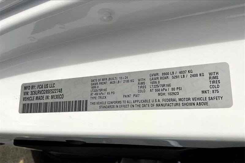 New 2025 RAM Promaster 2500 Tradesman Cargo Van High Roof 136