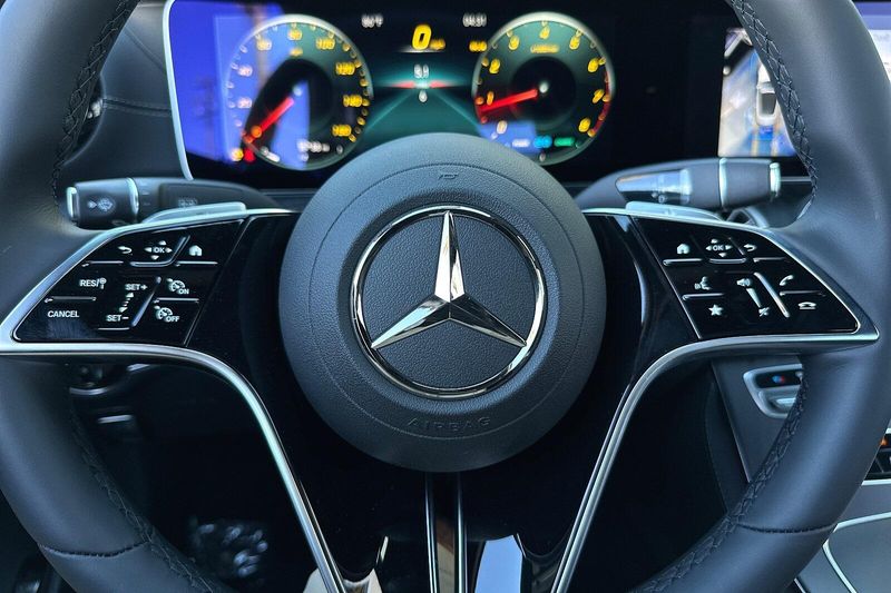 2023 Mercedes-Benz E-Class E 450 in a POLAR WHITE exterior color and Blackinterior. SHELLY AUTOMOTIVE shellyautomotive.com 