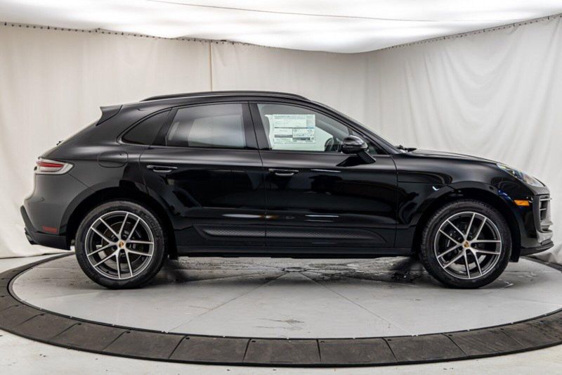 2024 Porsche Macan  in a Black exterior color and Black/Bordeaux Redinterior. Lotus Manhattan 347-395-5714 lotusmanhattan.com 