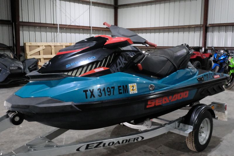 2018 SEADOO WAKE 155  in a BLUE exterior color. Family PowerSports (877) 886-1997 familypowersports.com 