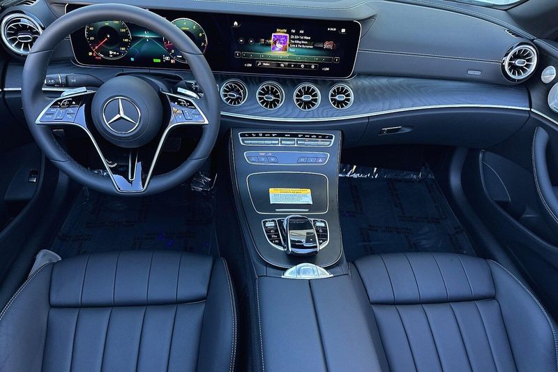 2023 Mercedes-Benz E-Class E 450 in a POLAR WHITE exterior color and Blackinterior. SHELLY AUTOMOTIVE shellyautomotive.com 