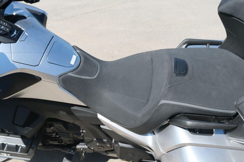 NEW 2025 HONDA GOLD WING TOUR DCT  in a LIGHT SILVER METALLIC exterior color. Family PowerSports (877) 886-1997 familypowersports.com 