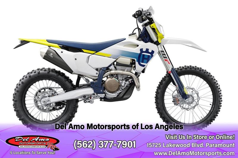 2024 HUSQVARNA TE 250  in a WHITE exterior color. Del Amo Motorsports of Los Angeles (562) 262-9181 delamomotorsports.com 