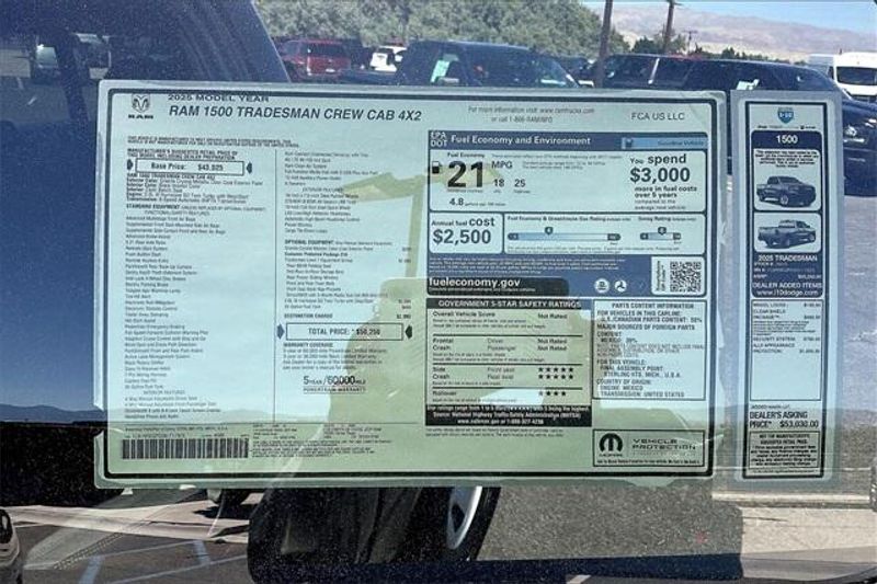 2025 RAM 1500 Tradesman Crew Cab 4x2 5