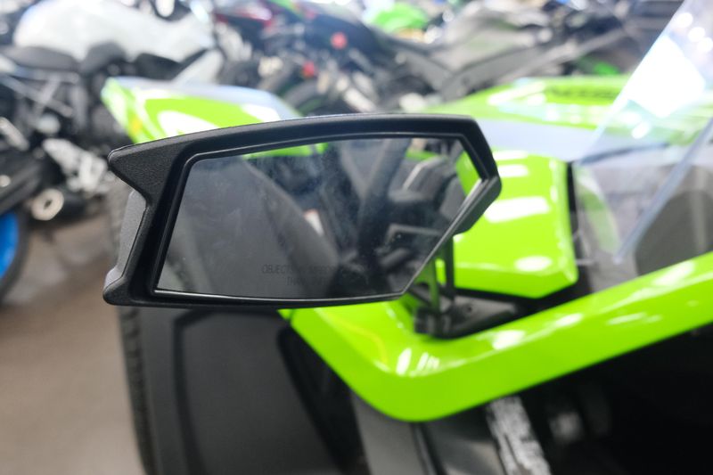 NEW 2025 POLARIS SLINGSHOT SL MANUAL  in a LIQUID LIME exterior color. Family PowerSports (877) 886-1997 familypowersports.com 