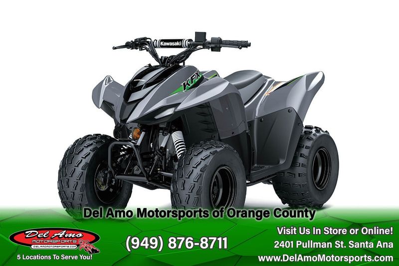 2024 Kawasaki KSF90BRFNL-GY1  in a BATTLE GRAY exterior color. Del Amo Motorsports of Orange County (949) 416-2102 delamomotorsports.com 