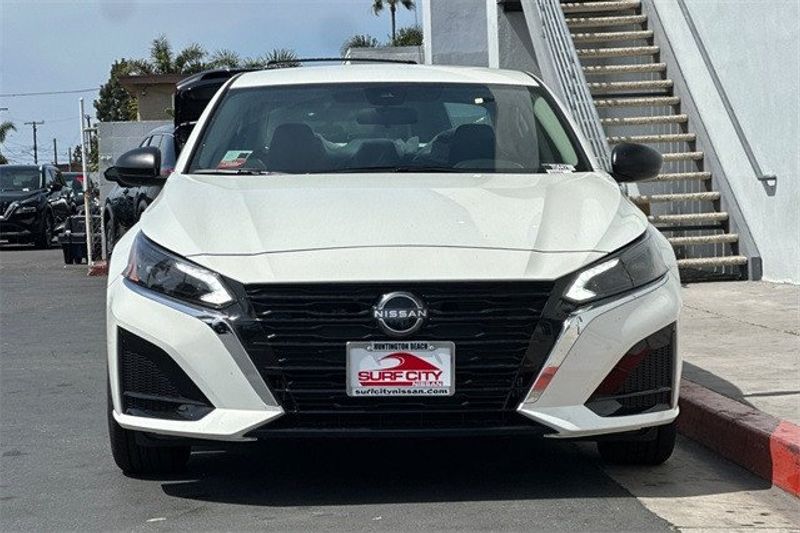 2024 Nissan Altima 2.5 S in a Glacier White exterior color and Charcoalinterior. BEACH BLVD OF CARS beachblvdofcars.com 