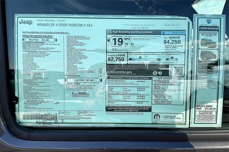 New 2025 Jeep Wrangler 4-door Rubicon XImage 16