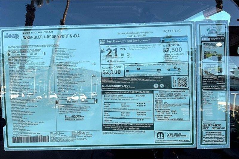 2023 Jeep Wrangler 4-door Sport S 4x4Image 16